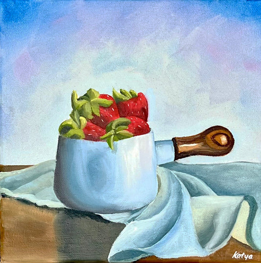 Strawberry Still Life- Painting